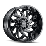 Mayhem 8112 Essex 20x9 / 8x165.1 BP / 0mm Offset / 125.2mm Hub Black w/ Milled Spokes Wheel