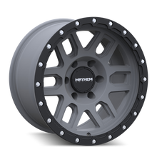 Load image into Gallery viewer, Mayhem 8304 Delta 17x9 / 5x127 BP / -12mm Offset / 78.1mm Hub Matte Gunmetal w/Matte Black Lip Wheel