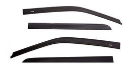 AVS smoke in-channel Ventvisor window deflectors installed on 2015-2018 Ford F-150 Supercrew, 4-piece front and rear set