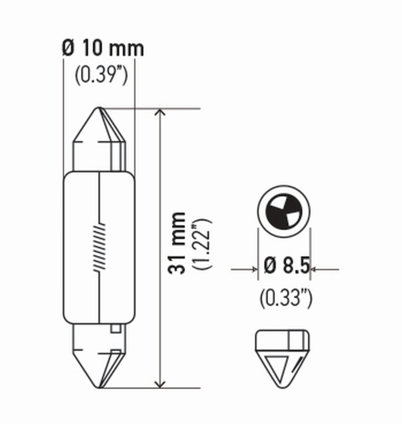 Hella Bulb 6418 12V 5W Sv858 T325 10X35 (2)