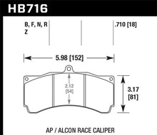 Load image into Gallery viewer, Hawk AP Racing/Alcon Universal DTC-60 Race Brake Pads