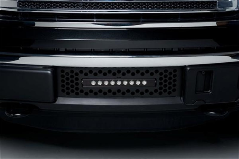 Putco 11-14 Ford F-150 EcoBoost SS Black Punch Bumper Grille Insert w/ 10in Luminix Light Bar