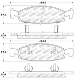 StopTech Sport Brake Pads w/Shims and Hardware - Front
