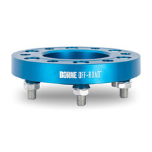 Load image into Gallery viewer, Mishimoto Borne Off-Road Wheel Spacers 5x150 110.1 38.1 M14 Blue