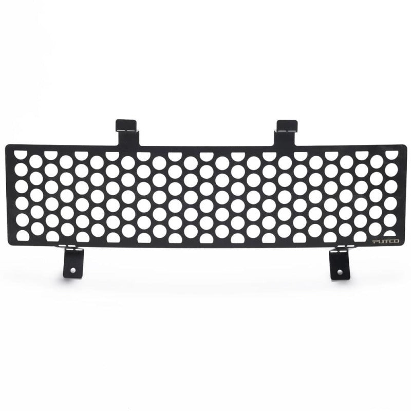 Putco 11-16 Ford SuperDuty - Stainless Steel Black Punch Design Bumper Grille Inserts