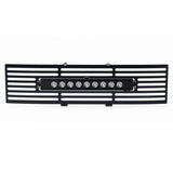 Putco 11-14 Ford F-150 - EcoBoost Bumper Grille Inserts - Black SS Bar and 10in Luminix Light Bar
