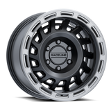 Raceline 957BS Halo 17x8.5in / 6x139.7 BP / 0mm Offset / 106.1mm Bore - Black & Silver Lip Wheel