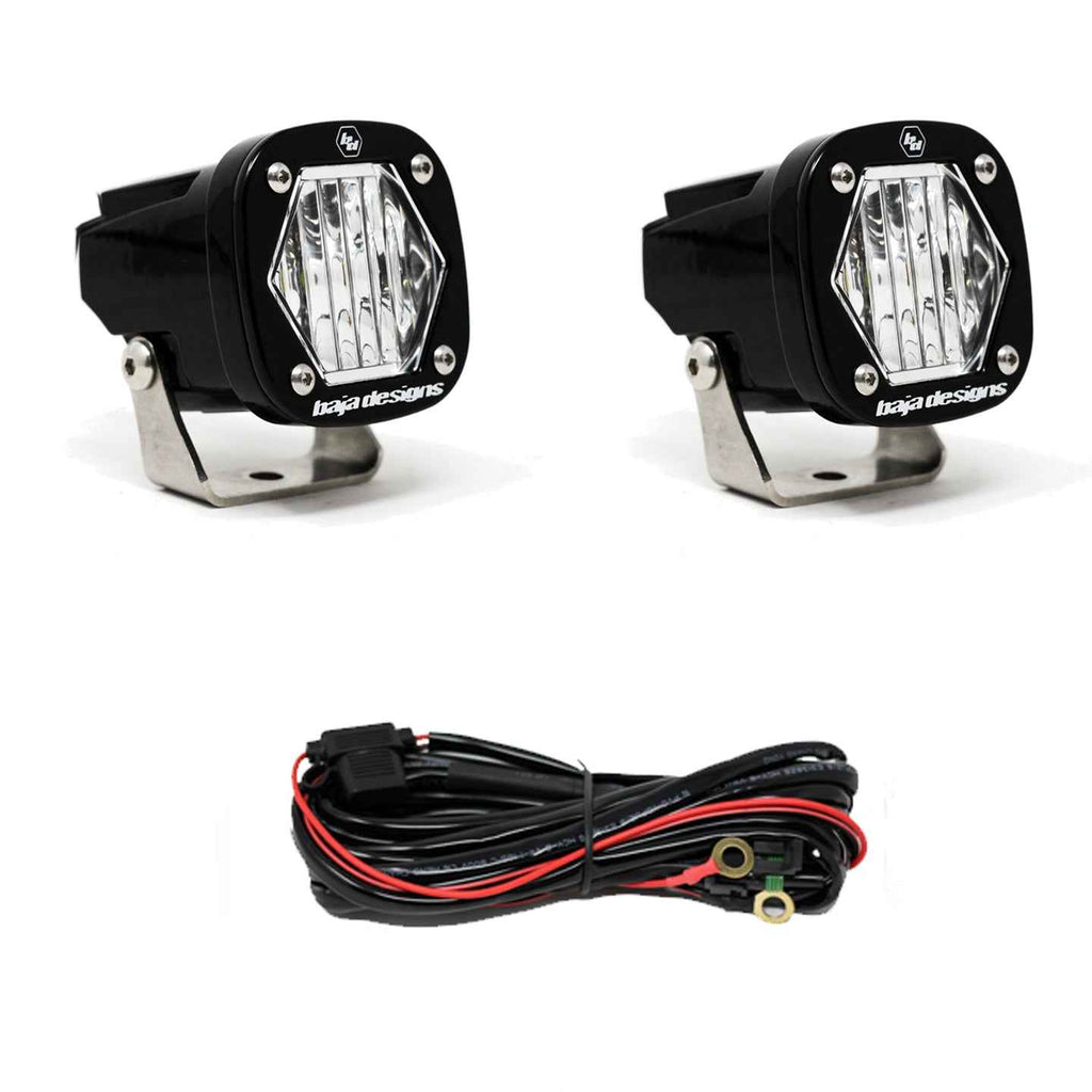 Baja Designs S1 Black LED Auxiliary Light Pod Pair - (Choose Color/Pattern)