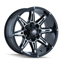 Load image into Gallery viewer, Mayhem 8090 Rampage 18x9 / 8x170 BP / -12mm Offset / 130.8mm Hub Gloss Black Milled Wheel
