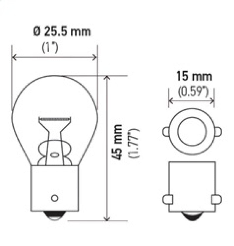 Hella Bulb 1156 12V 27W BA15s S8