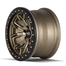 Dirty Life 9303 DT-1 17x9/8x165.1 BP/-12mm Offset/130.8mm Hub Satin Gold Wheel - Beadlock