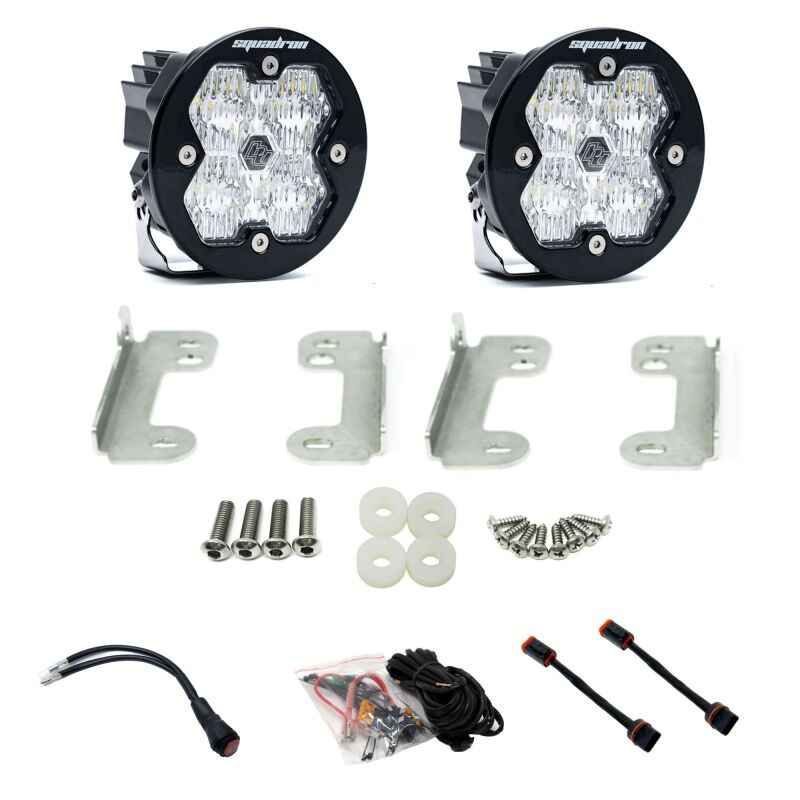 Baja Designs 18-25 JL/JT / 20-25 Gladiator Squadron-R Sport 2.0 Fog Kit OE Sahara Bumper (WC) -Clear