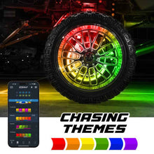 Load image into Gallery viewer, XKGlow XKmax 15in LED Ultra 3-Row Wheel Ring Light Kit w/RGBW Color Chasing App Control