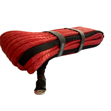 Load image into Gallery viewer, 3/8'' x 85' Synthetic Winch Rope with forged winch hook