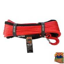 Load image into Gallery viewer, 3/8'' x 85' Synthetic Winch Rope with forged winch hook