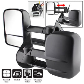 xTune Chevy Silverado 07-12 L&R Manual Extendable Power Heated Adjust Mirror MIR-CSIL07-PW-SET