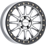 Raceline A14SB Alpha 15x10in/6x139.7 BP/25mm Offset/78.1mm Bore - Silver & Blk Ring Beadlock Wheel