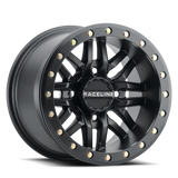 Raceline A91B Ryno 15x7in / 4x156 BP / 10mm Offset / 132.5mm Bore - Satin Black Beadlock Wheel