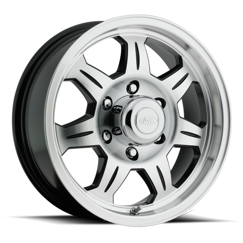 Raceline 870 Element 13x5in / 5x114.3 BP / 0mm Offset / 3.19mm Bore - Black & Machined Wheel