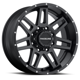 Raceline 931B Injector 17x9in / 8x165.1 BP / -12mm Offset / 125.2mm Bore - Satin Black Wheel