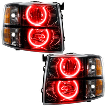 Load image into Gallery viewer, Oracle Lighting 07-13 Chevrolet Silverado Assembled Halo Headlights Round Style -Red