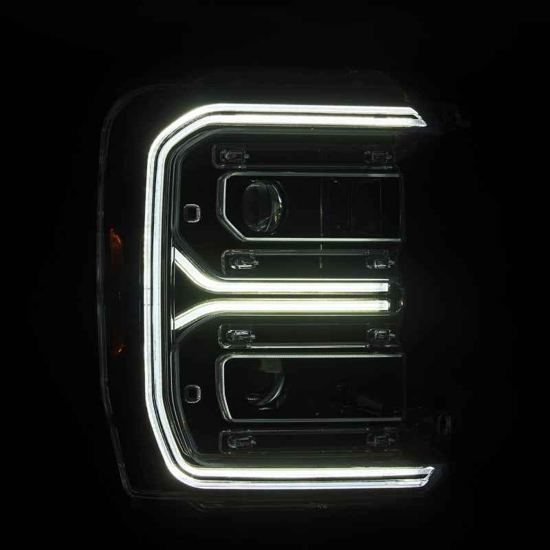 AlphaRex 23-26 Ford F-250 SD LUXX LED Proj Headlights Alpha Blk w/Activ Light/Seq Signal/Switchback