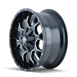 Mayhem 8015 Warrior 20x9 / 8x180 BP / 0mm Offset / 124.1mm Hub Black w/ Milled Spokes Wheel