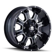 Load image into Gallery viewer, Mayhem 8103 Fierce 17x9 / 6x120 BP / 18mm Offset / 78.1mm Hub Black w/ Milled Spokes Wheel