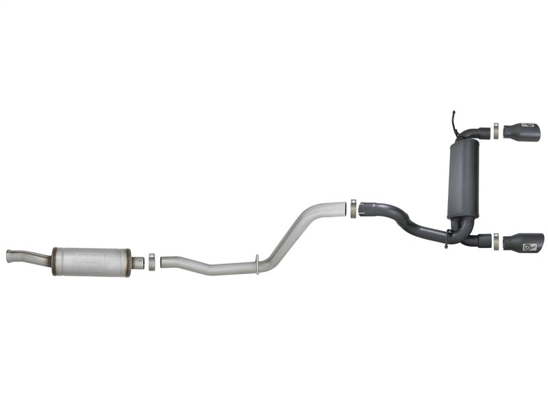 aFe Rebel Series 2.5in 409 SS Cat-Back Exhaust System w/ Black Tips Jeep Wrangler (JL) 2018 V6 3.6L