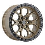 Weld W106 Ledge 6 17x9 / 6x139.7 BP / -12 Offset / 4.5 BS / 106.1 Bore Satin Bronze/Satin Black Ring