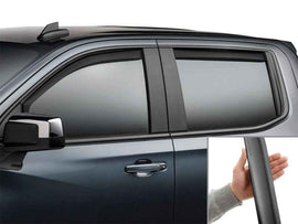 WeatherTech 19-26 Chevrolet Silverado 1500 Crew Front & Rear Side Window Deflectors - Matte Black