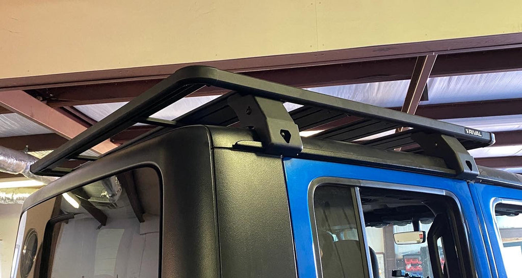 RIVAL Aluminum No-Drill Roof Rack 2018-2025 Jeep Wrangler JL 2-Door | 2020-2025 Jeep Gladiator