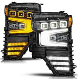 ANZO 22-26 Chevy Silverado 1500 Z-Series LED Projector Headlight - Black Full- Driver Side