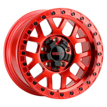 Load image into Gallery viewer, Weld Off-Road W905 17X9 Cinch Beadlock 5X127 5X139.7 ET-12 BS4.50 Candy Red / Red Ring 87.1