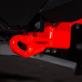 ARB red powder-coated LHS recovery point for 2024-2025 Toyota Land Cruiser 250, driver-side frame mount