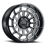 Raceline 955M Warp 20x10in / 8x165.1 BP / -19mm Offset / 125.2mm Bore - Satin Black & Milled Wheel