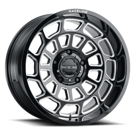 Raceline 955M Warp 20x9in / 8x170 BP / 0mm Offset / 125.2mm Bore - Satin Black & Milled Wheel