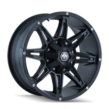 Load image into Gallery viewer, Mayhem 8090 Rampage 20x10 / 8x180 BP / -25mm Offset / 124.1mm Hub Matte Black Wheel