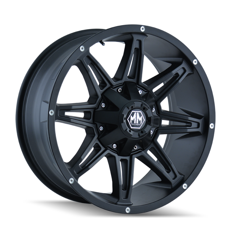 Mayhem 8090 Rampage 20x9 / 6x135 BP / 0mm Offset / 106mm Hub Matte Black Wheel