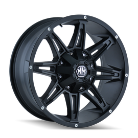 Mayhem 8090 Rampage 18x9 / 5x150 BP / 18mm Offset / 110mm Hub Matte Black Wheel