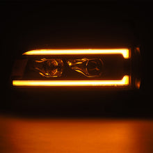 Load image into Gallery viewer, AlphaRex 94-01 RAM 1500 LUXX LED Proj Headlights Blk w/Activ Light/Seq Signal/SB DRL