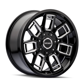 Mayhem 8118 Ordinance 20x9 / 5x127/139.7 BP / 87.1mm Hub Gloss Black Wheel w/ Milled Spokes
