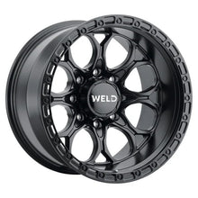 Load image into Gallery viewer, Weld Ledge 8 20x10 / 8x180 / ET-18 / 4.75 BS / 124.3 Bore - Satin Black/Satin Black Ring Wheel