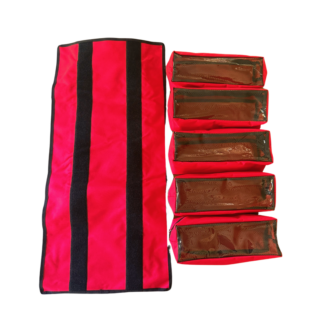 Large Canvas Tool organizer bag with 5 removeable pouches