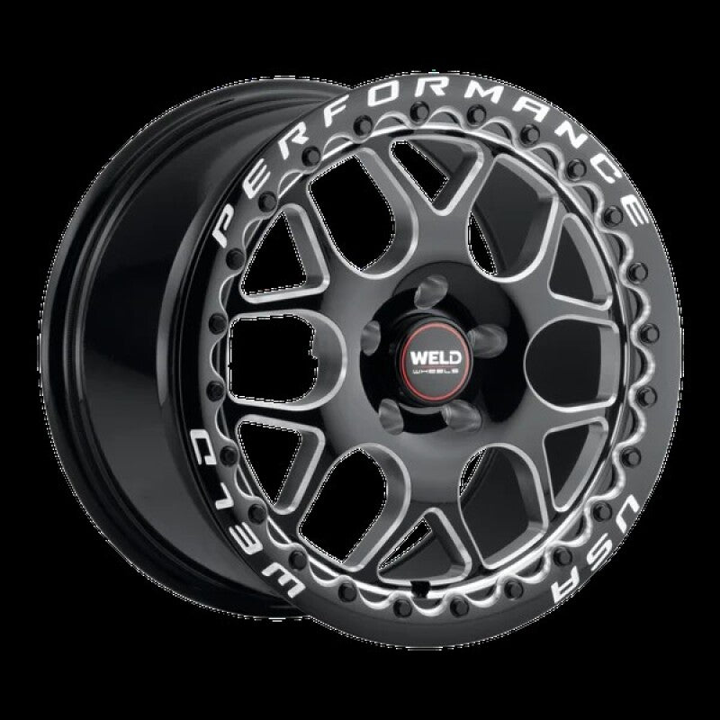 Weld Solana Beadlock 15x10 / 5x114.3 BP / ET25 /  6.48in BS / 78.1 Dia  - Gloss Black MIL Wheel