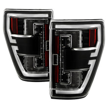 Load image into Gallery viewer, Spyder 21-23 Ford F150 (Factory Halogen) Light Bar LED Tail Lights - Black (ALT-YD-FF15021HAL-BK)