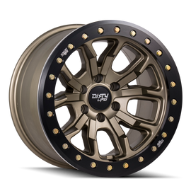 Dirty Life 9303 DT-1 20x9 / 8x165.1 BP / 0mm Offset / 130.8mm Hub Satin Gold Wheel - Beadlock