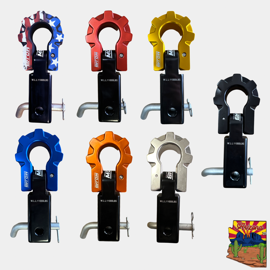 2'' Aluminum Hitch Receiver with Aluminum D-Shackle 9T (LIFETIME WARRANTY)