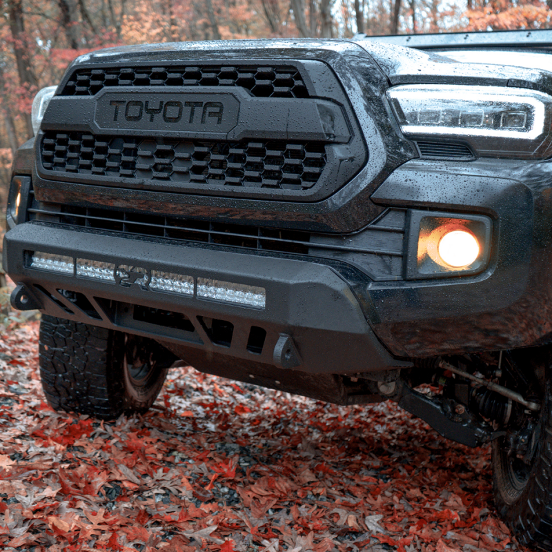 Cali Raised 2016-2023 Toyota Tacoma Stealth Bumper - No Bull Bar/32In Led Bar Spot W/ Small Switch