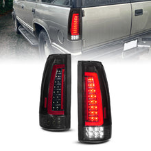 Load image into Gallery viewer, ANZO 88-99 Chevy/GMC C/K1500/2500/3500 Full LED Light Tube Taillights Black Housing Smoke Lens